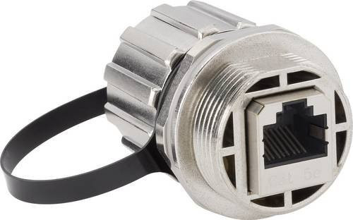 Conec 17-10011 Sensor-Aktor-Einbausteckverbinder Kupplung in Silber mit 8P8C Polzahl für Ethernet/LAN - Bild 1