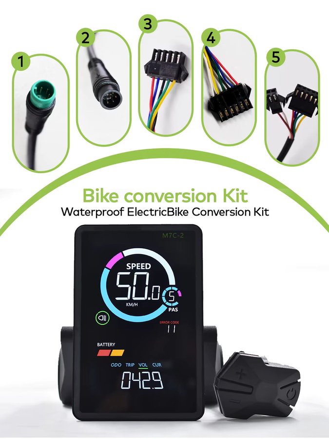 Haytrix M7C-2 E-Bike Display Bildschirm in Schwarz für E-Bike Conversion Kits - Bild 7
