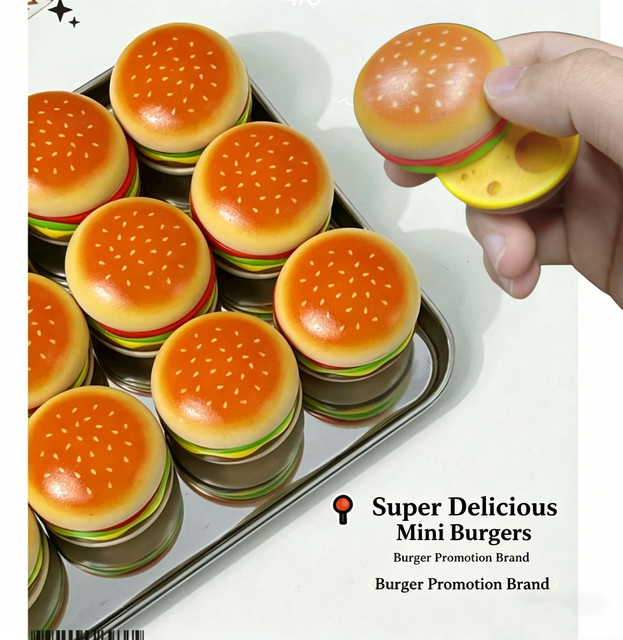 soulbao Magnetisches Stapelbares Fidget-Gadget, Burger-Design - Bild 1