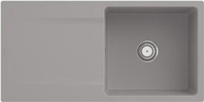 Villeroy & Boch Spüle Siluet 60 Flat flächenbündig aus Keramik in Fossil mit Ablaufgarnitur - Bild 1