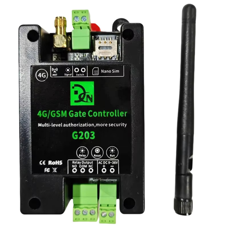 HAMBERS G203 LTE 4G und Wifi Fernzugangscontroller mit GSM Relaisschalter für Toröffner in Schwarz - Bild 2