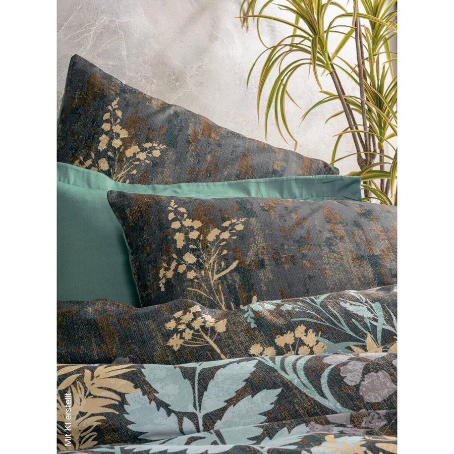 L'Essentiel Linge de Maison Mako-Satin Bettwäsche aus Baumwolle in Anthrazit, B/H: 135 x 200 cm mit Kissenbezug 80 x 80 cm - Bild 2