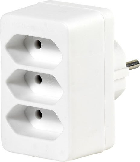 Vivanco 3-fach Euro Adapter in Weiß (31047) - Bild 1