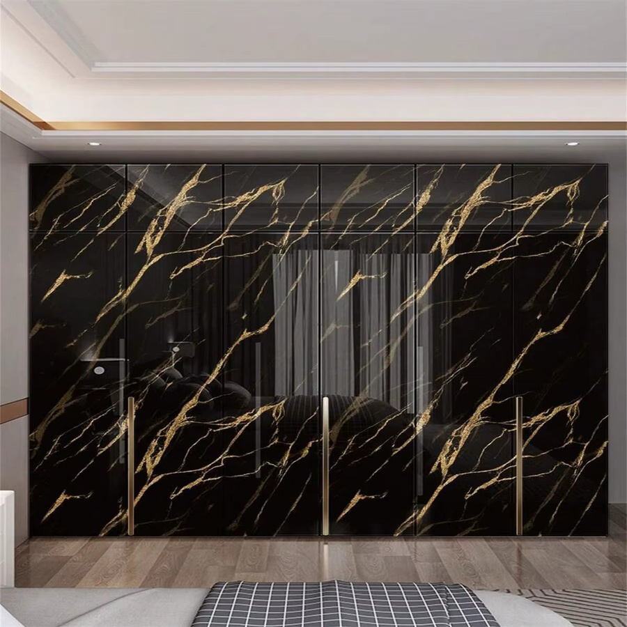 TTOKKONG Selbstklebende Marmor Tapete aus Aluminium, glänzend, wasserfest und ölbeständig für Wanddekoration in Küche und Wohnzimmer - Bild 3