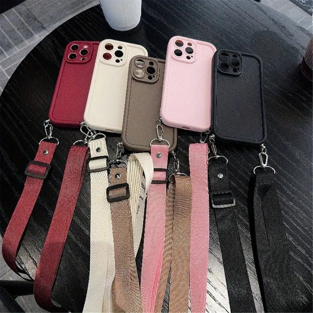 FLYKYLIN Silikon Handyhülle mit Lanyard-Kette als Umhängetasche für iPhone 11 bis iPhone 17 Pro Max und Air Modelle, Unisex - Bild 1