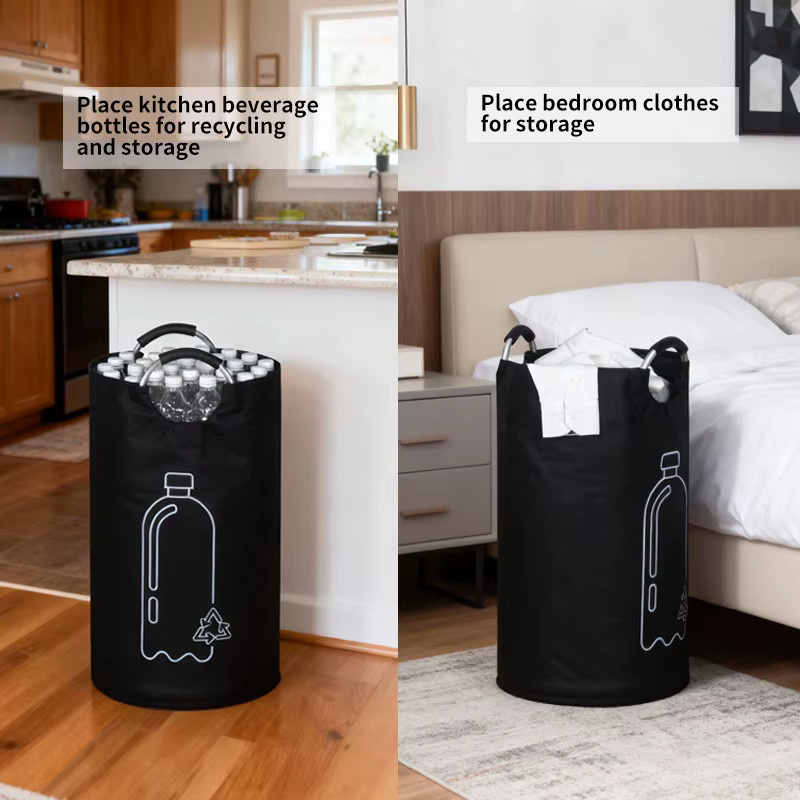 Faltbarer und wasserdichter Flaschenaufbewahrungsbeutel in Schwarz mit Aluminiumgriffen, 82 l Volumen - Bild 3