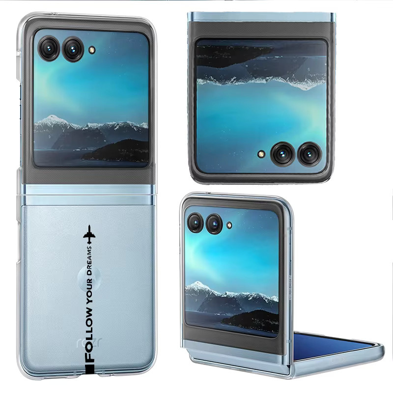 Stoßfeste transparente Handyhülle mit Flugzeugroutenmuster für Motorola Razr 60 40 50 Ultra - Bild 2