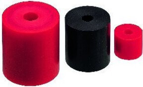 EFFBE Elastomer Federn DIN 9835 Typ 295 in Schwarz und Rot aus Kunststoff mit AD 40 mm und L 50 mm - Bild 1