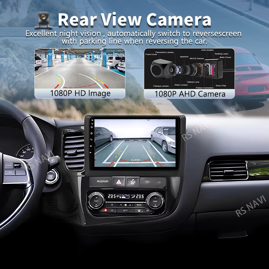 RSNAVI Android 16 2K QLED Autoradio für Mitsubishi Outlander 3 (2012-2018) mit GPS, 4G, CarPlay und Multimedia Videoplayer in Schwarz - Bild 2