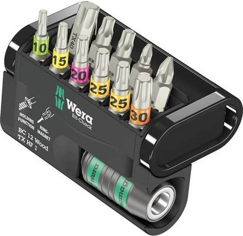 Wera Bit-Check 12 Wood TX HF 1 Bit-Set, 12-teilig, Multicolor - Bild 2