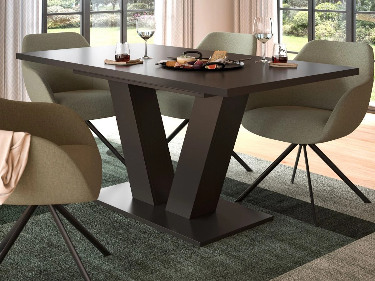 Ausziehbarer Esstisch Inn.Furn in Grau, modern und rechteckig, Breite: 150 - 190 cm, Höhe: 76 cm, Tiefe: 90 cm - Bild 3