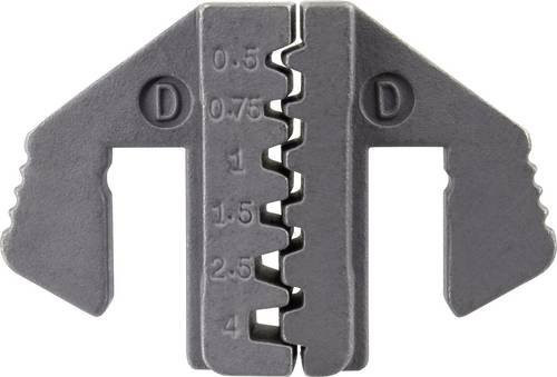 TOOLCRAFT PLE-0D Crimp-Einsätze für Aderendhülsen, Quetschbereich 0,5 bis 4 mm², Farbe: Grau, passend für TOOLCRAFT PZ-500 - Bild 1