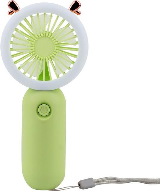 BC Electrical Appliances Mini-Ventilator USB wiederaufladbar mit Nachtlicht in Pink und Grün - Bild 1