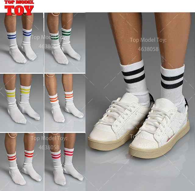 MAK Sport Socken, Kleidung Accessoires, Weiß, Orange, Maßstab 1/6 - Bild 1
