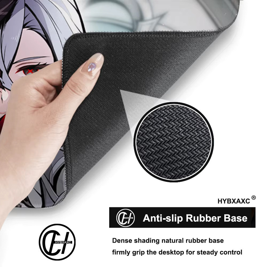 HYBXAXC Genshin Impact Arlecchino Mousepad in Schwarz, B/T: 90 x 40 cm - Bild 4