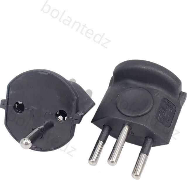 Bolantedz Reiseadapter von Europa Deutsch auf Schweiz 10A 250V in Schwarz oder Weiß - Bild 1