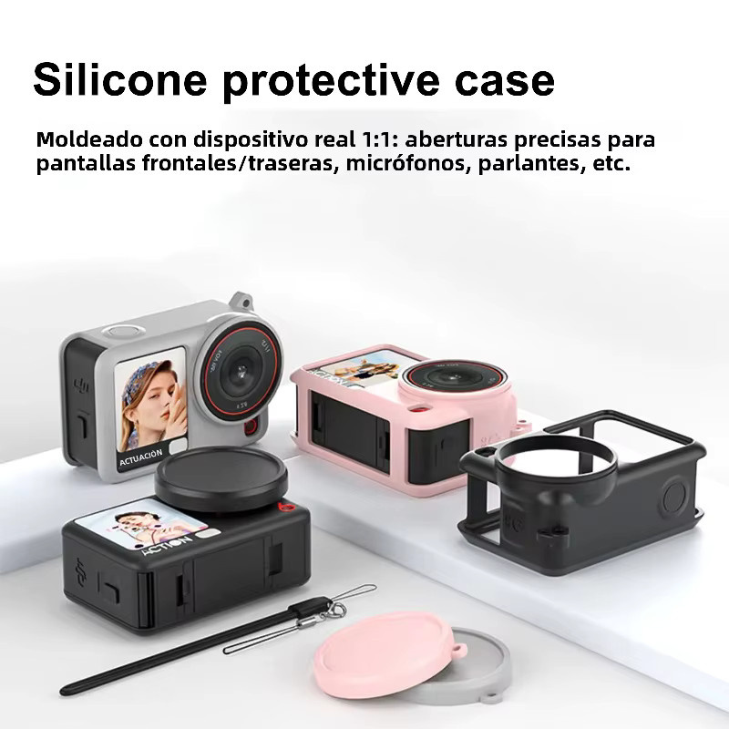 DJI Action 6 Silikonhülle mit Objektivschutzkappe in Schwarz - Bild 2