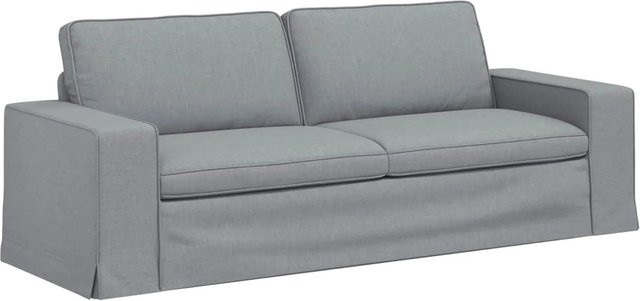 vidaXL Sofa Hellgrau mit Stoffbezug und Metallrahmen B/T/H: 222 x 80 x 82 cm - Bild 1