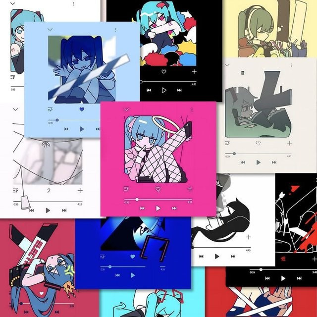 Hatsune Miku MEIKO Aufkleber, 52-teiliges Set, bunt - Bild 1