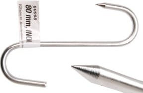 BGS Do it yourself Fleischerhaken aus Edelstahl in Silber, Länge: 80 mm - Bild 1