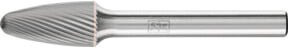 PFERD Hartmetall Frässtift Rundbogen RBF Ø 10x20mm Schaft-Ø 6 mm Z5 universal fein silber - Bild 1
