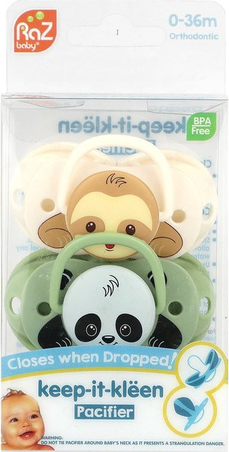 Keep-It-Kleen Klopf Klopf Spielzeug mit Faultier und Panda in Weiß und Multicolour für Babys von 0 bis 36 Monaten - Bild 1