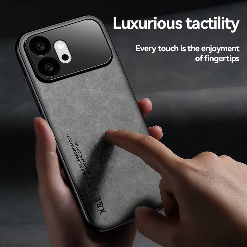 Luxus Schafsleder Magnetische Handyhülle für Honor 600 500 400 Pro Lite Lux in Grau - Bild 2