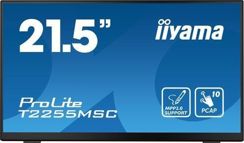 iiyama ProLite T2255MSC-B1 Touchmonitor, 54,6 cm (21,5 Zoll), Full HD, IPS, Schwarz - Bild 1