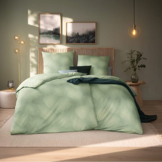 Estella Bettwäsche Gregor Graphic Green Modern Nature No-Iron - Bild 1