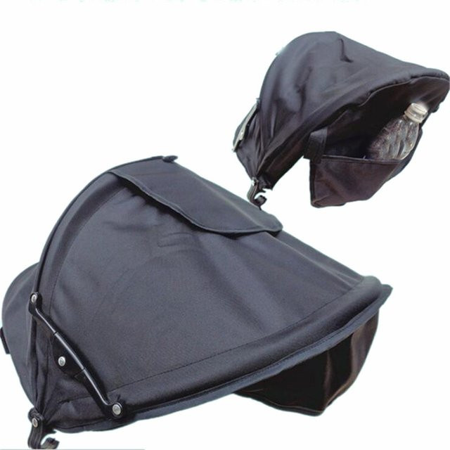 Sonnenschutz Baldachin als Kinderwagen Zubehör für Sitz und Liegeposition in Schwarz und Multicolour - Bild 1