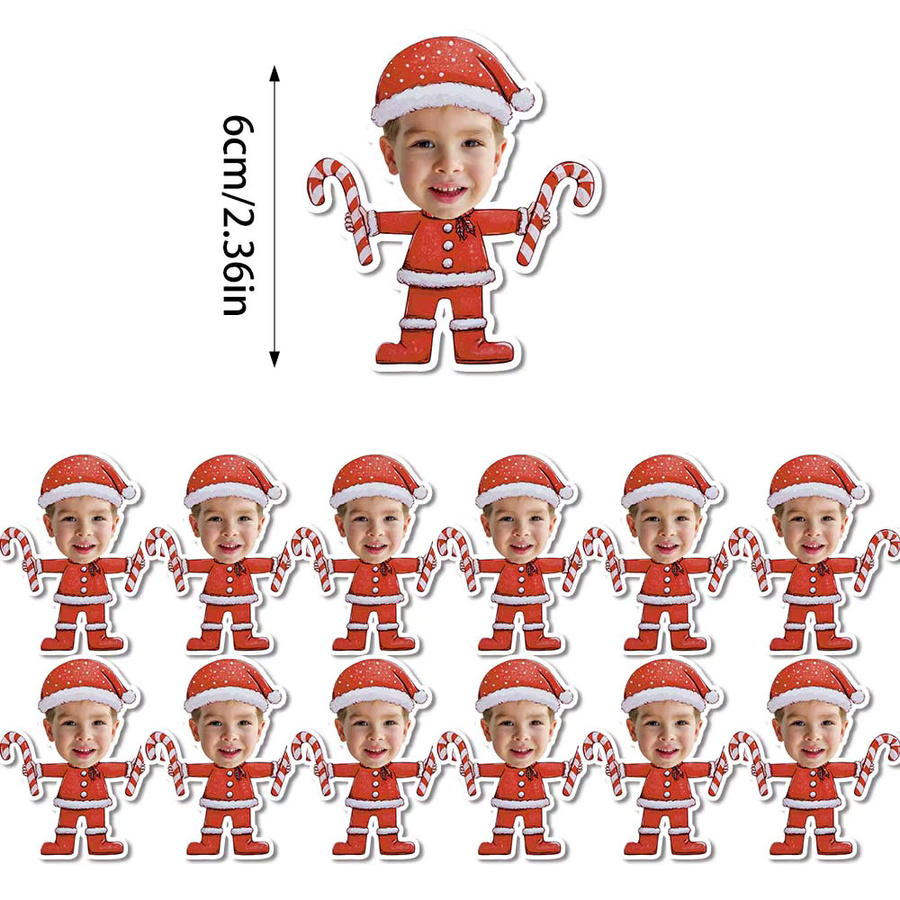 Personalisierte Weihnachts-Gesichtsaufkleber mit Weihnachtsmann-Design von joy-enlife für deine Geschenke und Weihnachtsdekoration - Bild 4