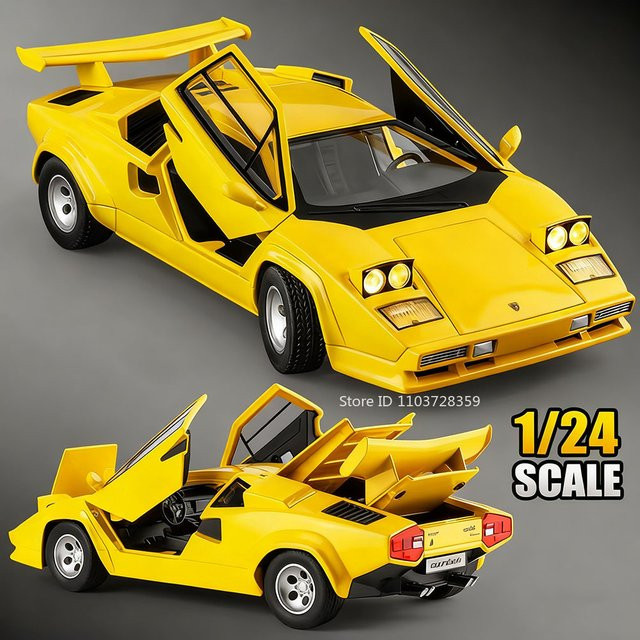 RMZ city Countach LP500S VENENO, Miniatur-Sportwagenmodell, 1:24, Licht und Sound - Bild 1