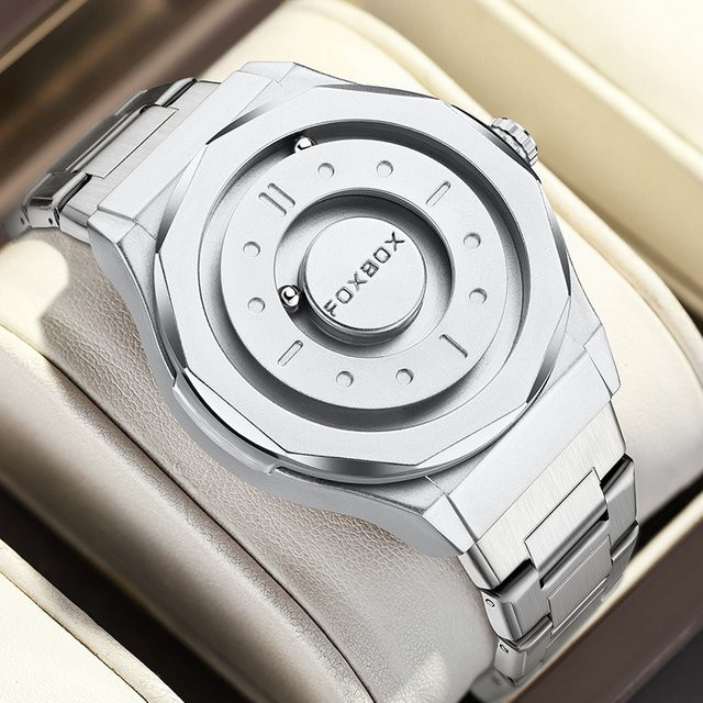 LIGE Chronograph, Quarzuhr, Edelstahl, Silber, Herren - Bild 1