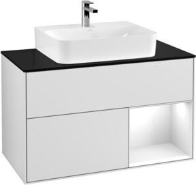 V&B Waschtischunterschrank Finion 100 in Weiß lackiert, B/T/H: 100 x 50,1 x 50,1 cm - Bild 1