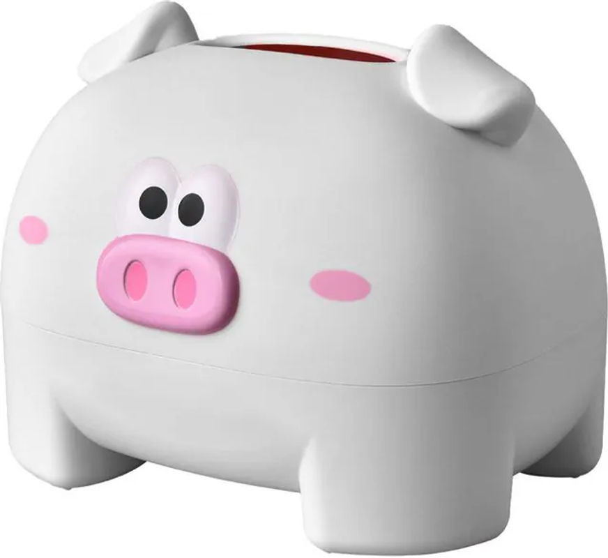 Dekorative Taschentuchbox in Schweinchenform von CosyHome, weiß, Kunststoff - Bild 1