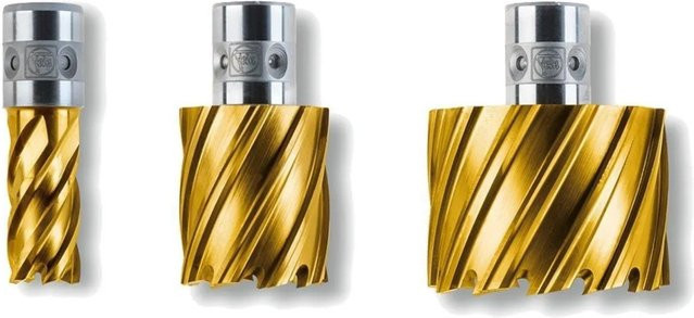 Fein HSS Dura 25 Kernbohrer mit Quickin Aufnahme, Farbe Gold, Durchmesser: 25 mm, Bohrlochtiefe: 17 mm - Bild 1