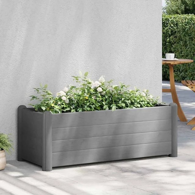 Furnicato Garten-Hochbeet aus Polypropylen in Steingrau, B/T/H: 100 x 43 x 35 cm - Bild 1