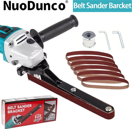 NuoDunco Mini-Bandschleifer Halterung als Modifikationszubehör für Winkelschleifer M10/M14 100 115 125 zum Polieren und zur Rostentfernung