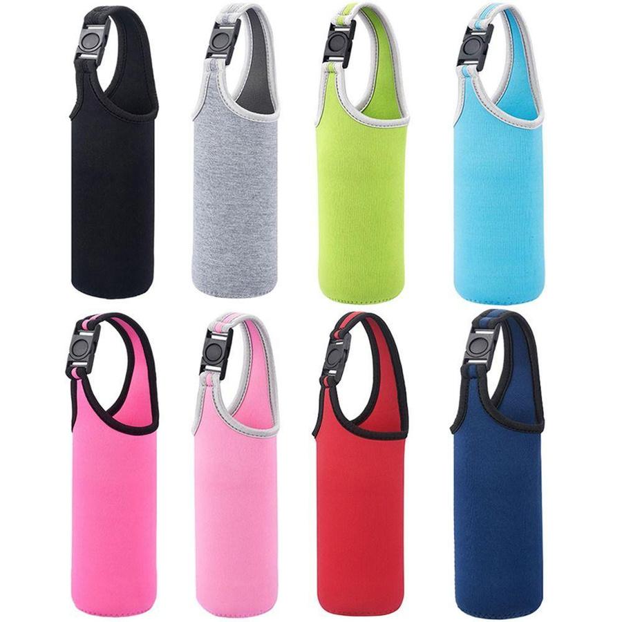 Neoprenhülle für Sportwasserflaschen aus Glas, Isoliertasche und Tragetasche, grün, 750 ml - Bild 5