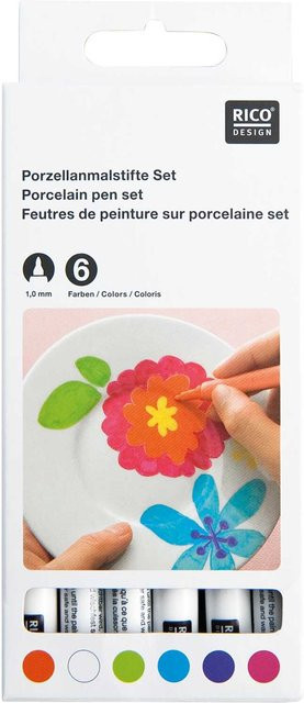 Rico Design Porzellanmalstifte Fashion 6er Set Mehrfarbig - Bild 1