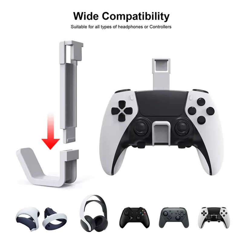 ALLOYSEED Kopfhörer- und Controller-Halterung für PS5 und PS5 Slim in Weiß - Bild 2