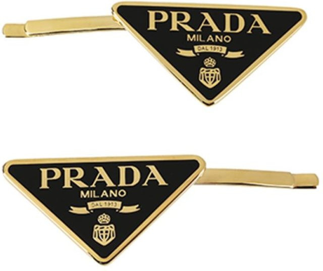Prada Haarspange, Dreieck Logo, Damen - Bild 1