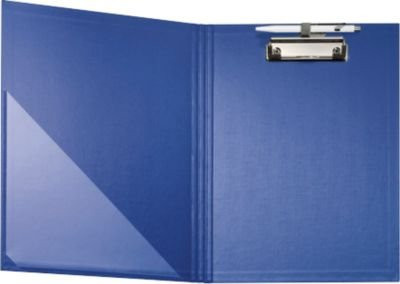 Falken Klemmbrettmappe A4 in Blau mit Einstecktasche und Stiftehalter aus FSC-zertifizierter Pappe, Metall und Kunststoff - Bild 1