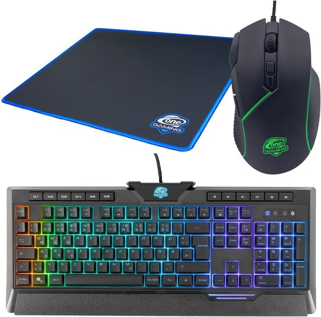 ONE GAMING Advanced Bundle Membrane Gaming-Set in Schwarz - Bild 1