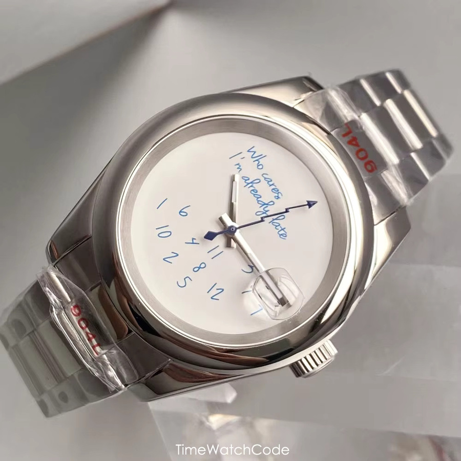 Tandorio Automatikuhr, Edelstahl, Weiß, 39 mm, Herren - Bild 3