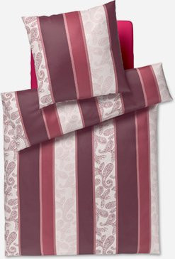 Bettwäsche JOOP! PAISLEY STRIPES aus Baumwolle in Rouge - Bild 1