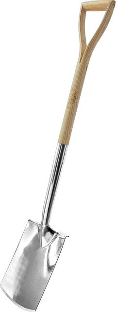Gärtnerspaten aus Stahl mit Holzgriff in Silber und Braun, Höhe: 110 cm - Bild 1