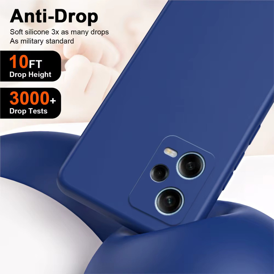 Caqas Flüssige Silikon-Handyhülle Matte Basic Cover für Xiaomi Redmi Note 12 13 14 Pro Plus 5G, Redmi 12 12C 13 13C 14 14C in Grün und Blau - Bild 4