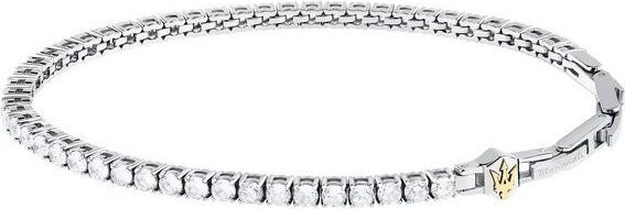 Maserati Armband, Edelstahl, Silber, Zirkonia, Herren - Bild 1