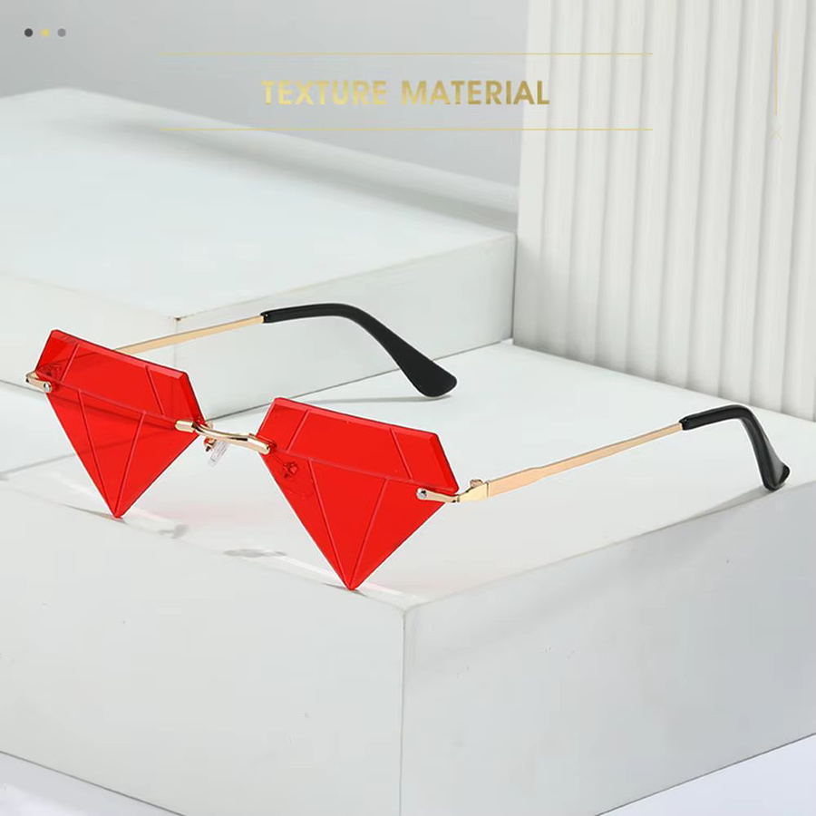 Gootrades Sonnenbrille, randlos, rautenförmig, Unisex - Bild 1
